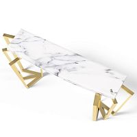 Contemporary sideboard table Kozmusmarblepolished brass baserectangular