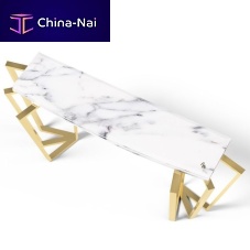 Contemporary sideboard table Kozmusmarblepolished brass baserectangular