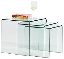 Contemporary nesting tables ADRIAglassrectangularhome