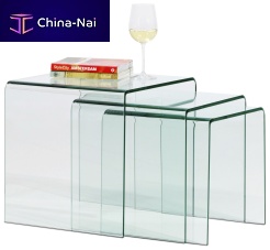 Contemporary nesting tables ADRIAglassrectangularhome