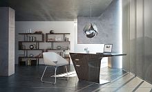 Contemporary desk MERCERwengepanel end
