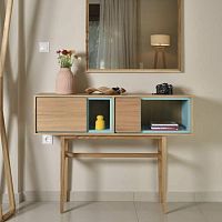 Contemporary sideboard table BITTYoaklacquered woodwalnut