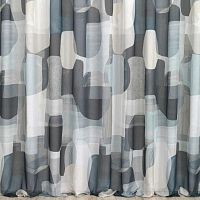 Curtain fabric ANZIOgeometric patternpolyesterwashable