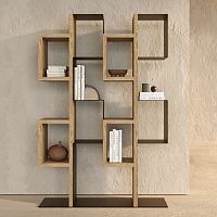 Free-standing bookcase GeminicontemporaryoakAmerican walnut