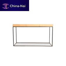 Contemporary sideboard table LISBON bamboocorksteel base