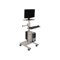 Contemporary computer table BASIC FUSION single columncommercial