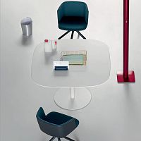 Contemporary table RONDO'woodenlaminatelinen