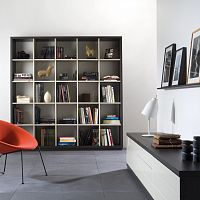 Free-standing bookcase contemporarylacquered wood