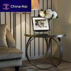 Contemporary side table OTTOLINEglassmarblemetal base