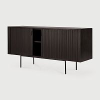 Contemporary sideboard Roller Maxteakmahoganywith swing doors