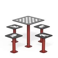 Outdoor chess table LANDcontemporaryHPLpowder-coated steel