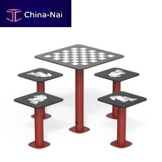 Outdoor chess table LANDcontemporaryHPLpowder-coated steel