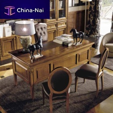 Traditional desk TURINcherrywoodwith storage compartmentcommercial