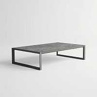 Contemporary coffee table NUBESHPLaluminum baserectangular