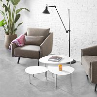 Contemporary nesting tables ECLIPSEwalnutashnatural oak