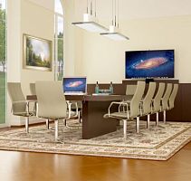 Contemporary boardroom table BA4.6lacquered woodsteellacquered wood base