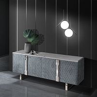 Contemporary sideboard DIAMONDwoodenmetalmarble