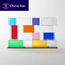 Free-standing bookcase QUANTUMmodularcontemporaryglass