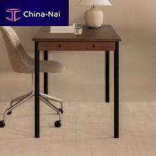 Contemporary table COoaklaminatesteel base