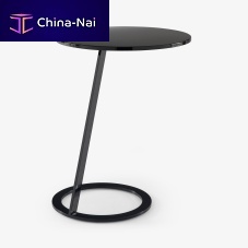 Contemporary side table GOOD MORNINGstainless steellacquered stainless steel baseround