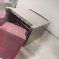 Contemporary coffee table LITTLE CONNECT polished stainless steelpainted steelpolished stainless steel base