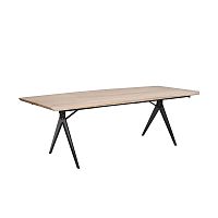 Contemporary table MIRAGEwoodenmetal baserectangular