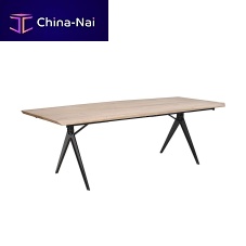 Contemporary table MIRAGEwoodenmetal baserectangular
