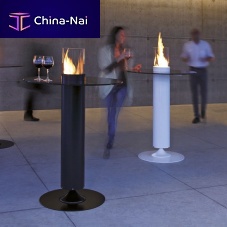 Contemporary high bar table APOLLOstainless steelpainted steeltempered glass