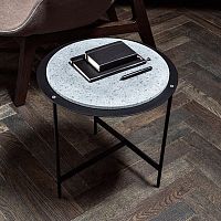 Contemporary side table MATERIALwoodenmarblelava