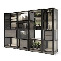 Contemporary display case DOMUSglassmetalaluminium