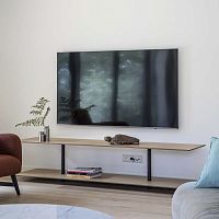 Contemporary TV cabinet Quebec Citywith storagewood veneercarbon