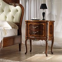 Classic bedside table P 701lacquered woodwalnutwooden base