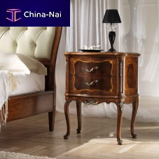 Classic bedside table P 701lacquered woodwalnutwooden base