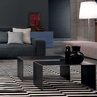 Contemporary coffee table SETmetalmetal baserectangular