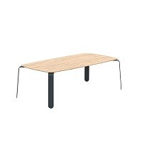 Contemporary table CUAmetalmetal baserectangular