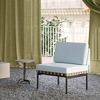 Contemporary side table Unifylacquered MDFpowder-coated steel baseround