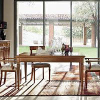 Traditional table TULIPANO cherrywoodmaplecherrywood base