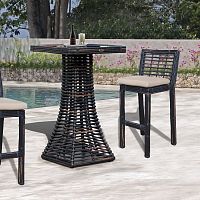 Contemporary high bar table TOPAZ woodenwooden basesquare