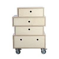 Contemporary chest of drawers MF0201 / MF0252woodenon castersnot specified