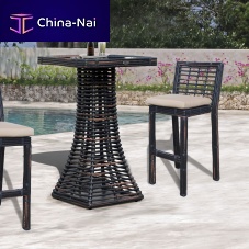 Contemporary high bar table TOPAZ woodenwooden basesquare