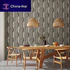 Traditional wallpaper Lohko Stripestripedmonochromegreen