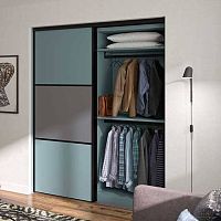 Corner walk-in wardrobe contemporarywoodenlacquered
