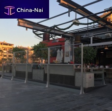 Glass windbreak panel HABITAT AIRaluminumcommercial