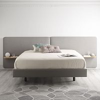 Double bed LOTAcontemporaryupholsteredwith headboard