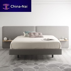 Double bed LOTAcontemporaryupholsteredwith headboard