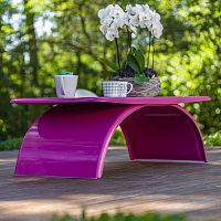 Contemporary coffee table VAGANCEpolyestercompositepolyester base