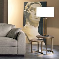 Contemporary nesting tables MOONmarblemetal baseround