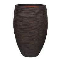 Plastic plant pot NATURE : ELEGANT DELUXE RIB NLround