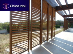 Wooden solar shading NOVATHERMOWOOD SUNBLINDfor facade