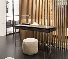Contemporary desk EROSwood veneerstraightbrown